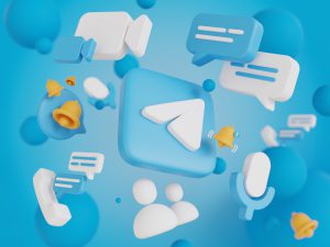3d rendering social media icon