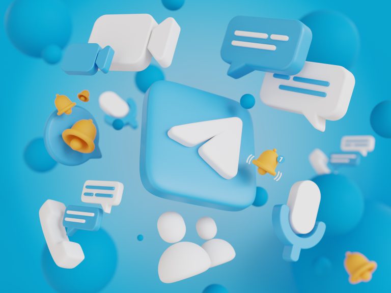 3d rendering social media icon